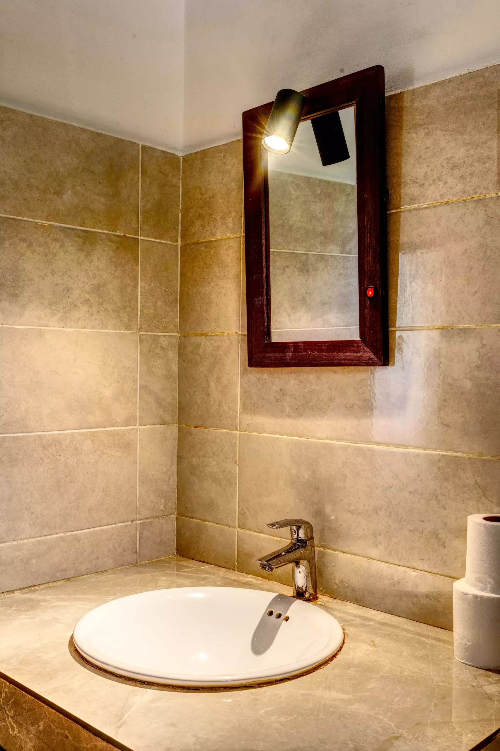 Bathroom sink at a Dacha Diani apartment