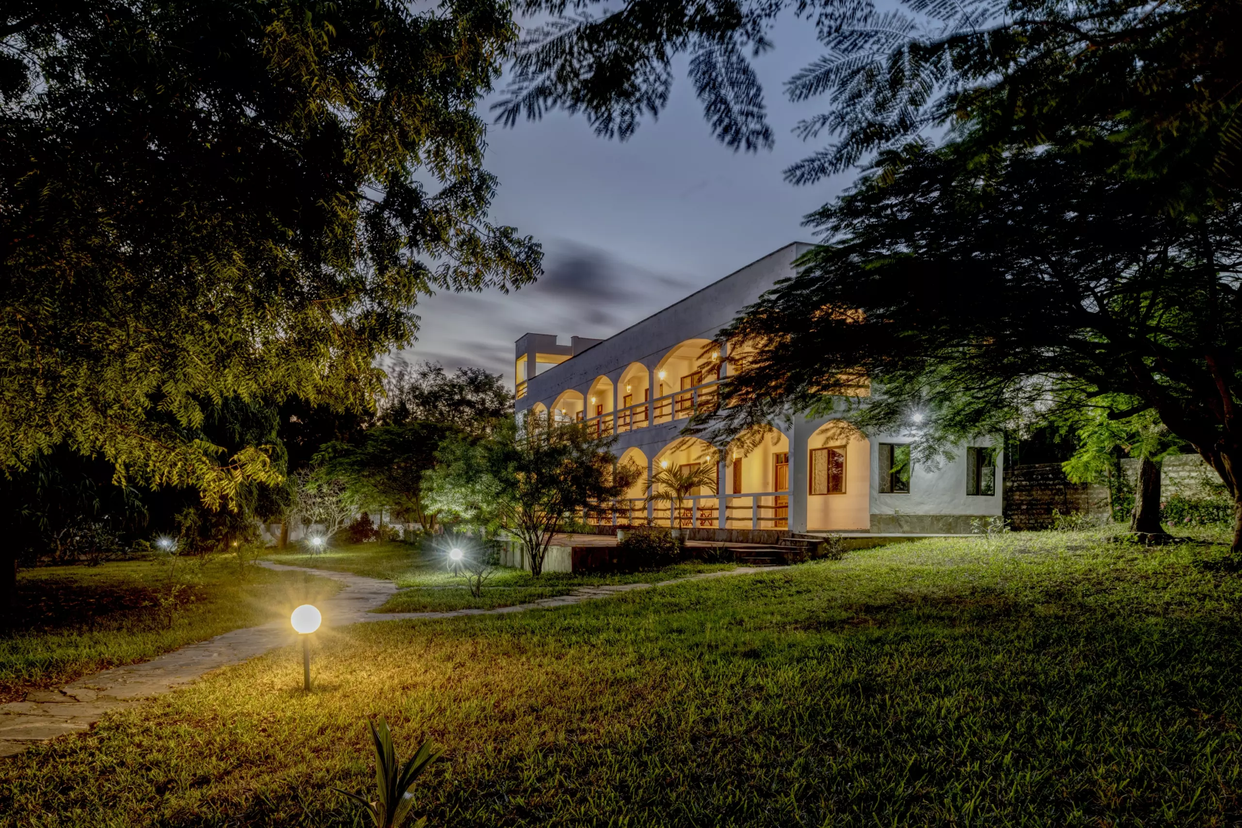 Night shot at Dacha Diani Apartments