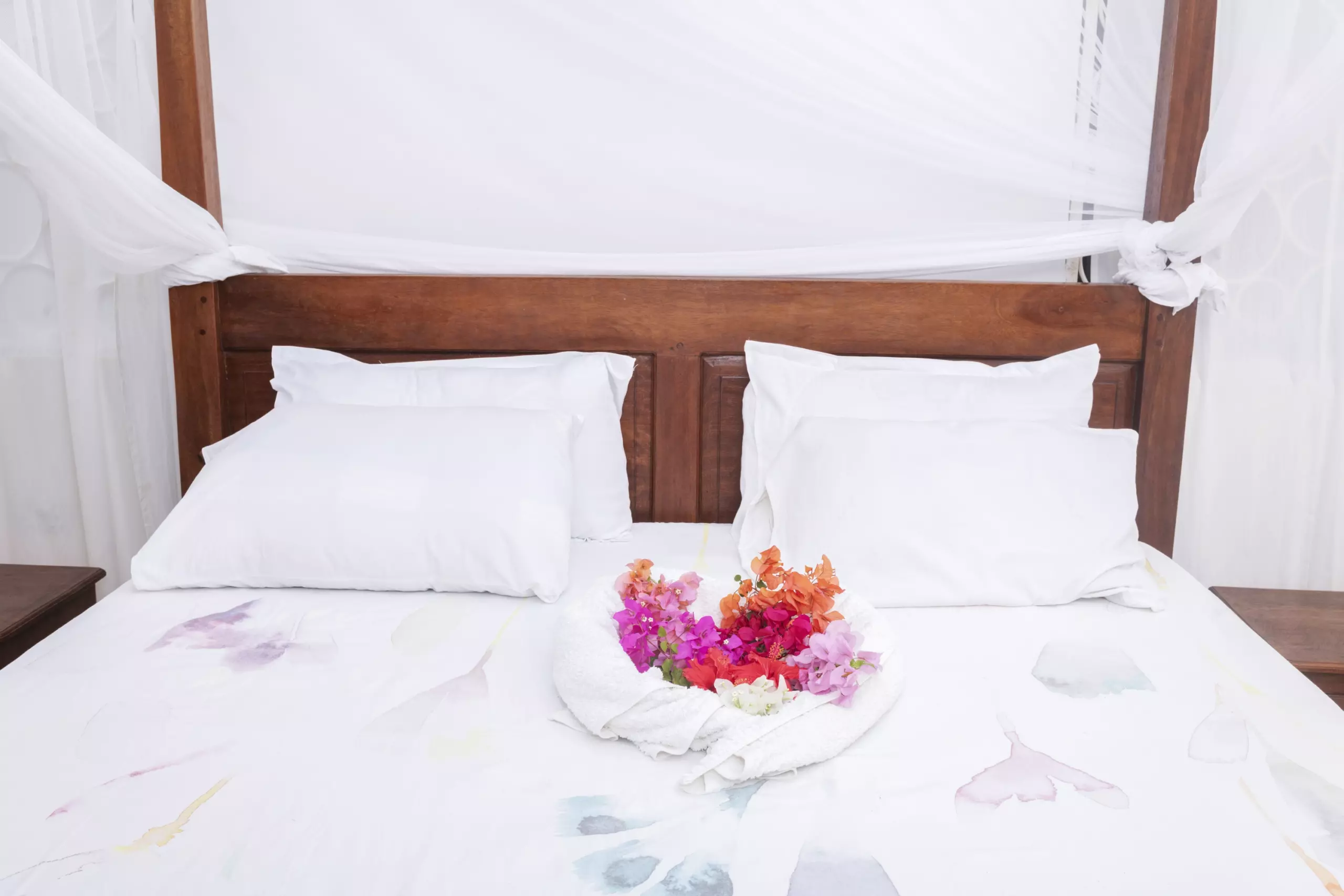 Floral bed shot at Dacha Diani